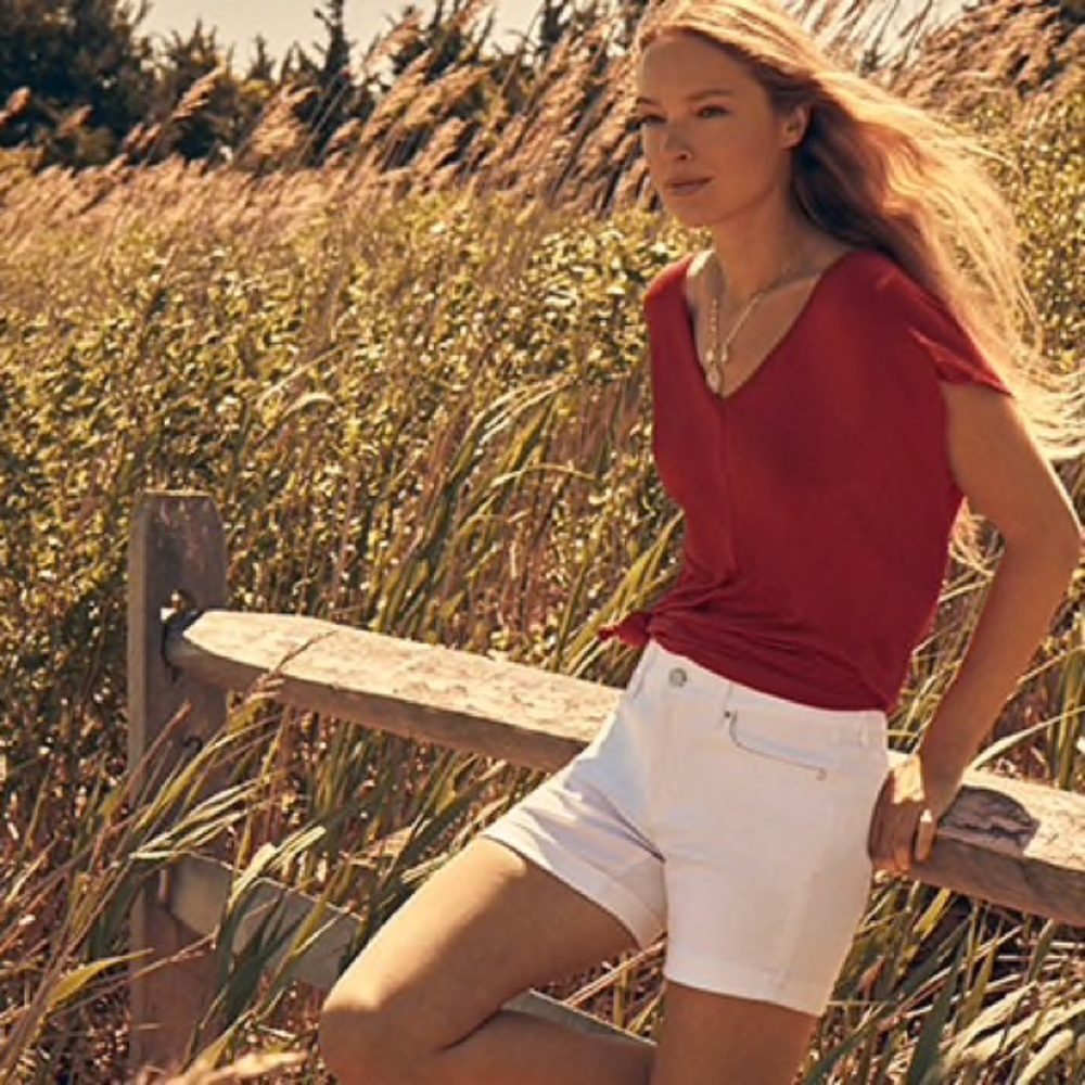 Ann Taylor white shorts.